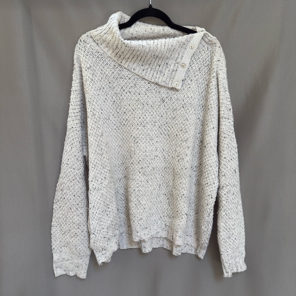 NWOT Anthropologie Sweater Size L, Waffle Knit Oversized Turtleneck, Relaxed Fit - Picture 1 of 7